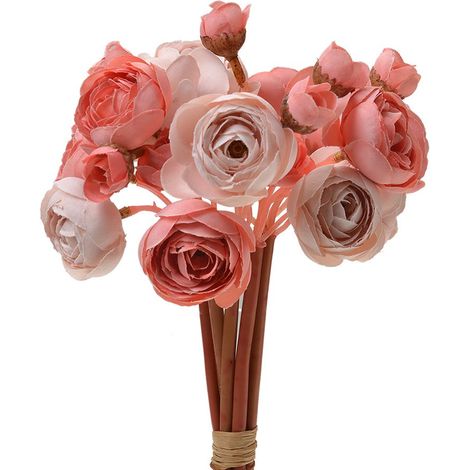 Fleur artificielle décorative en plastique rouge et noir 27 cm pour vase et bouquet - PANGIVO (1/2)