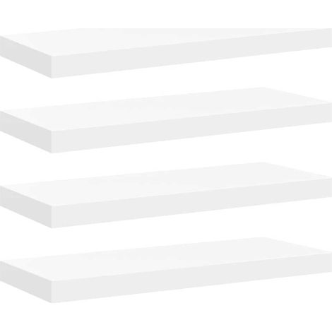 Maison Exclusive - Schweberegale 4 Stk. Weiß 60x23,5x3,8 cm MDF