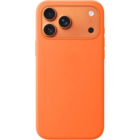 (Orange, iPhone 17 Pro Max) Coque de protection en silicone liquide doux pour la peau, compatible avec la recharge sans fil MagSafe, coque antichoc.