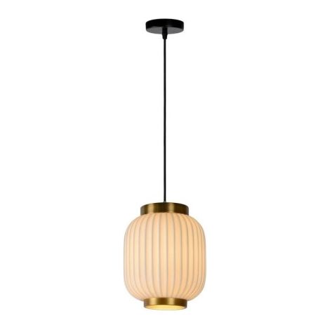 Lampada a sospensione Lucide Gosse E27 oro/bianco 170 cm