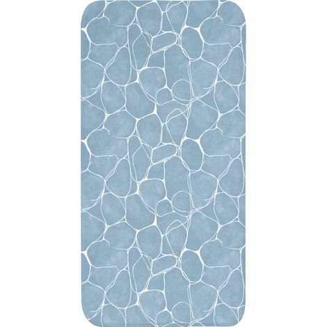 TAPIS DE TOILETTE Organic - Motif - Bleu 60x120 cm
