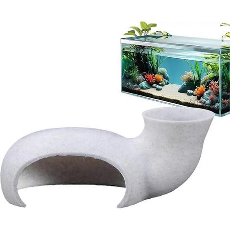 Fischtunnel für Aquarien, PVC-Höhle, Fischhöhlenecke, Garnelenaquarium-Dekoration, Garnelenaquarium-Zubehör C (1/5)