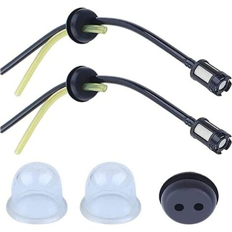 Set di 5 tubi carburante per decespugliatori – Filtri e tappi carburante – Compatibile con motori a 2 e 4 tempi -Crezuo