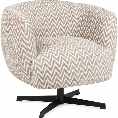 Fauteuil lounge pivotant chevron sable - sable chevron (1/5)