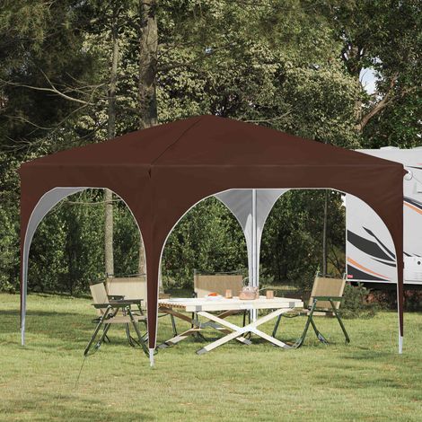 vidaXL Tenda per feste a pop-up 290 x 290 x 245 cm Marrone