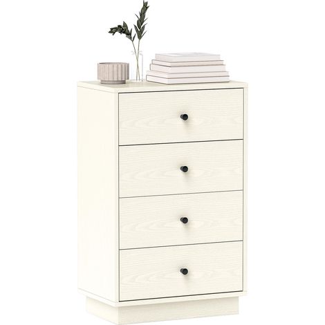 Commode 4 canapés modernes, meuble de rangement pour chambre à coucher, salon, entrée, 47 x 29 x 75 cm, crème
