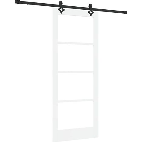 Maison Exclusive - Schiebetür ORKDAL Weiß und Schwarz 83 x 202 cm