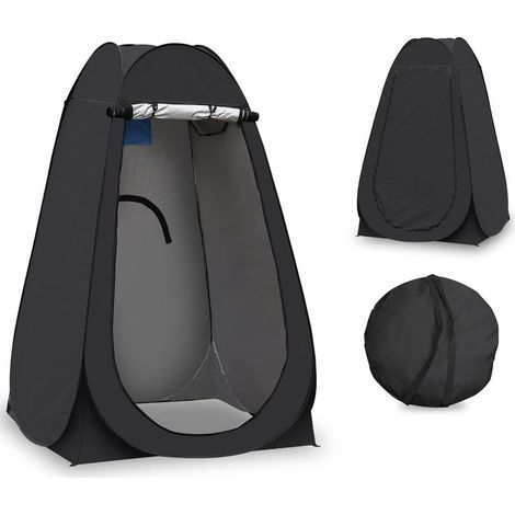 Tente de Toilette Pop Up Toilette Cabinet de Changement AntiUV Tente de Douche pour la Plage, la pêche, Le Bain, l'extérieur, avec Un Sac de Transport (1/4)