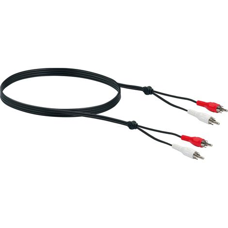 Schwaiger Audio Anschlusskabel CIK5023 533 Cinch schwarz, 3m, 2x Cinch Stecker / 2x Cinch Stecker Kabel & Stecker (1/3)