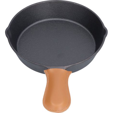Poêle En Fonte Avec Couvercle - Poignée Longue 11 Cm - Pour Cuisine Maison Bbq Pique-Nique - 1 Pièce (1/5)