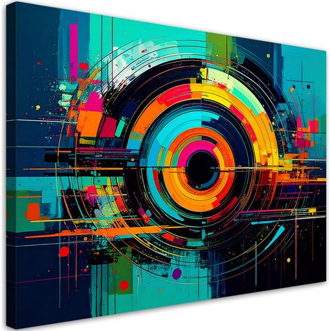 Wandbild Bunte Abstrakt Kreise Räder 60x40 cm (1/5)