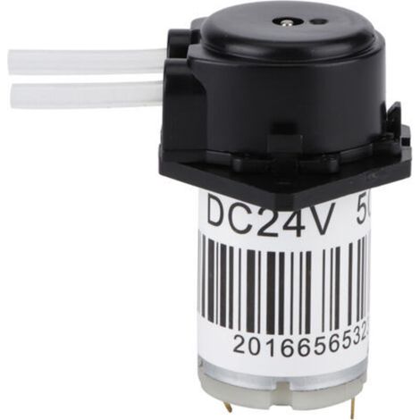 Pompe péristaltique noire, plate et mini avec tube en silicone, pompe à eau auto-amorçante adaptée à l'analyse en laboratoire (12V) (1/5)