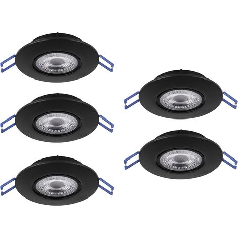 Faretto Incasso Moderno Gedrez Plastiche Nere Trasparente Led 4,9W 2600Lm (1/2)