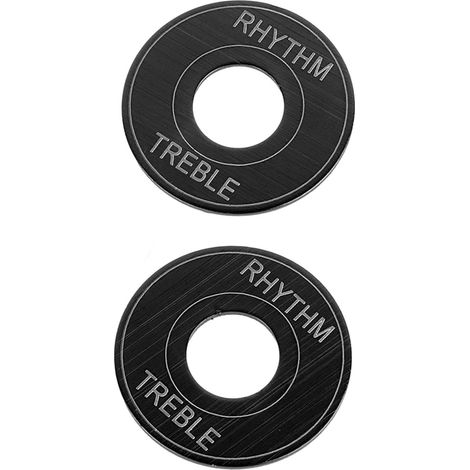Lot de 2 joints pour sélecteur de guitare électrique, interrupteur à bascule à trois positions, rondelle indicatrice, plaque annulaire rythmique/aiguë, noir (1/5)
