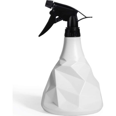 Botella pulverizadora de presión manual vacía de 700 ml, pulverizadora de plástico de niebla fina con gatillo, regadera pequeña para casa y jardín, boquilla ajustable (blanca) (1/5)