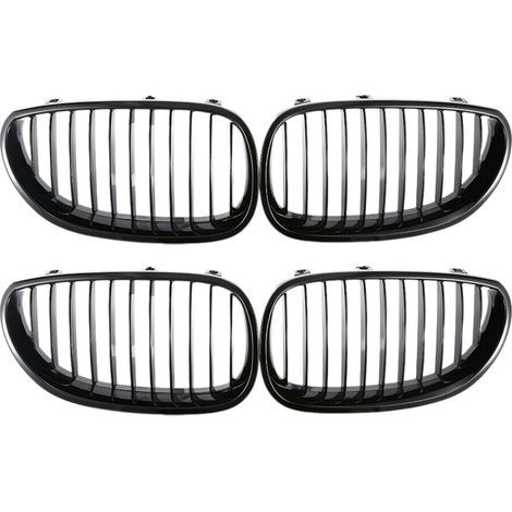 4x Gril de Capot pour Grillades Sportives avec Grille de Hayon Avant E60 pour E60 E61 M5 525I 2003-2009(Noir Lustré) (1/2)