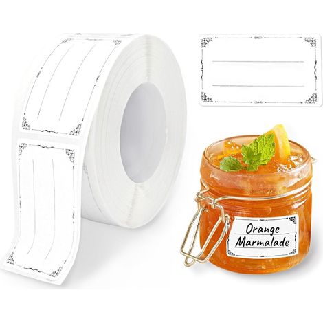 Étiquettes autocollantes pour confiture (600 pièces) - Étiquettes autocollantes - Étiquettes pour pots d'épices et conserves - Restaurants - Restes - Cuisine - Aliments - 30 à 50 (1/5)