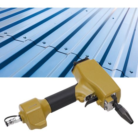 Pistolet de perçage pneumatique MTDK-50 pour étagères en acier ondulé, machine à riveter et à poinçonner pour tôles métalliques et à perforer les tôles (1/5)