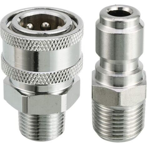 Kit adaptateur à connexion rapide pour nettoyeur haute pression, filetage mâle 9,5 mm, 5000 PSI 3/8'' Quick Connect Kit -Male (1/5)