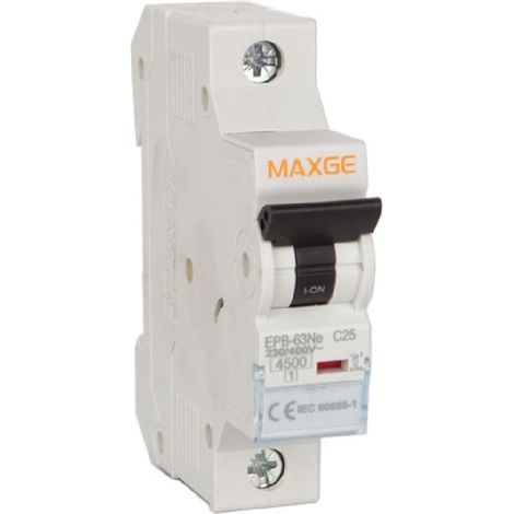 Disjoncteur 1P 4-40A 6kA Courbe C MAXGE Alpha+ 16 A