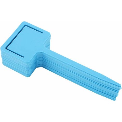 DEESSE SHOP - Lot de 20 étiquettes de plantes, étiquette de plantes en plastique étanche de type T marqueurs de piquets de fleurs jardinage pour jardin pépinière maison 17,8 x 6,3 cm (bleu) (1/5)