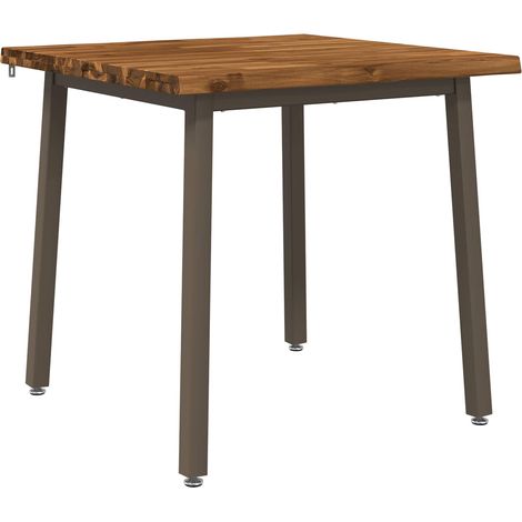 70 x 70 x 75 cm Solid Acacia Wood Natural and Coffee Square vidaXL (1/5)