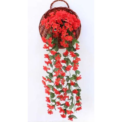 Fleur violette artificielle pour décoration de fête, simulation de Saint-Valentin, suspension murale de mariage, fleur d'orchidée factice (1/5)