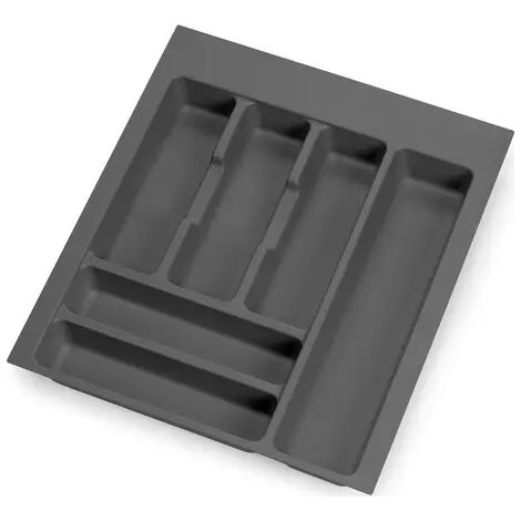 Portaposate Optima per cassetto universale modulo 450 mm, Tecnoplastica, Grigio antracite, 20 pezzi