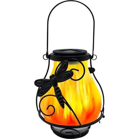 Lanternes solaires à flamme vacillante, lampes solaires d'extérieur, lanternes suspendues, lanternes décoratives étanches-AquaForge