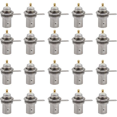 Female connectors, 20-piece panel-mount monitor connector set, no cutting or soldering required, durable metal material for professional monitor equipment (1/5)