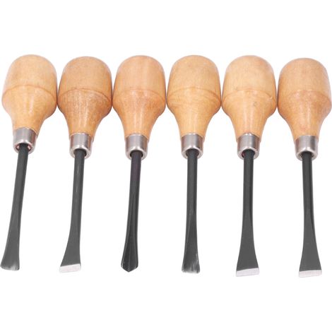 Holzschnitzmeißel-Set, Handwerkzeuge mit halbkugelförmigen Griffen, Heimwerker- und Bastelzubehör (1/5)