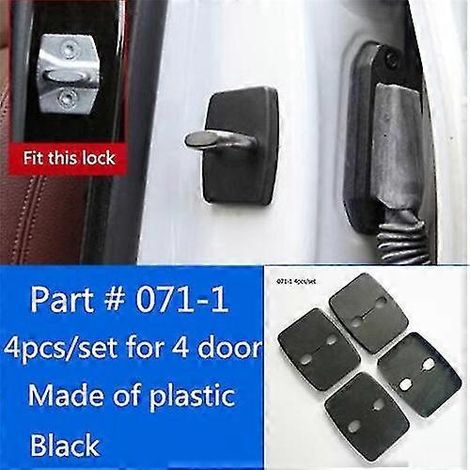 Lot de 4 protections de serrures de portières pour BMW séries X1, X3, X5, X6, X7, M3, M4, M5, M6, 325, 328, F30, F35, F10, F18, GT 1, 2, 3, 4, 5, 6 et 7 - Type A, plastique, référence 0711 (1/5)