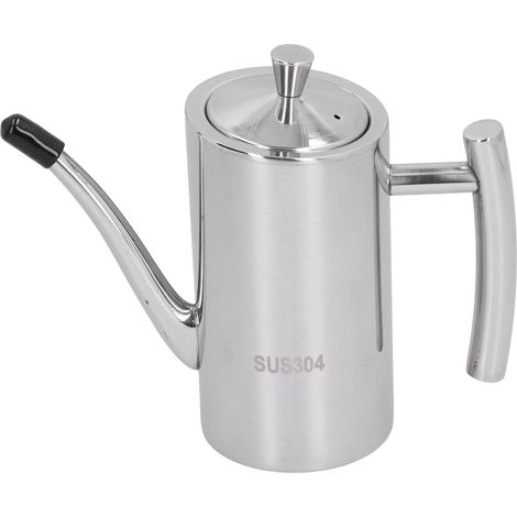 Pot à huile en acier inoxydable 304 sans écoulement anti-fuite verseuse pour cuisine (500 ml) (1/5)