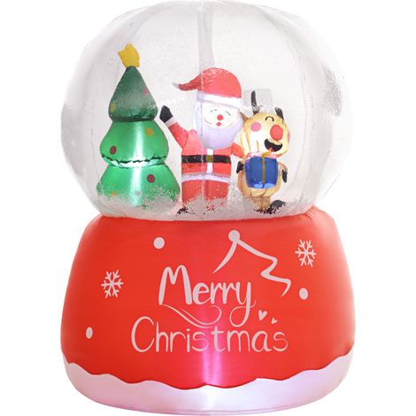 Outsunny 5.5FT Christmas Inflatable Crystal Ball with LED Lights for Party (1/5)
