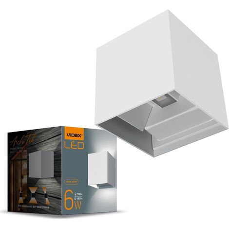 Lampada da parete per esterni orientabile su e giù LED 6W bianco IP54 ERIC Videx (1/5)
