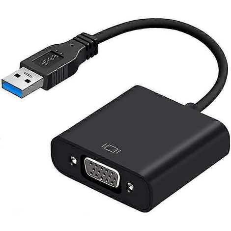 Adaptateur vidéo USB 3.0 vers VGA pour PC et ordinateurs portables, compatible avec les systèmes Windows 10/8.1/8/7/XP.