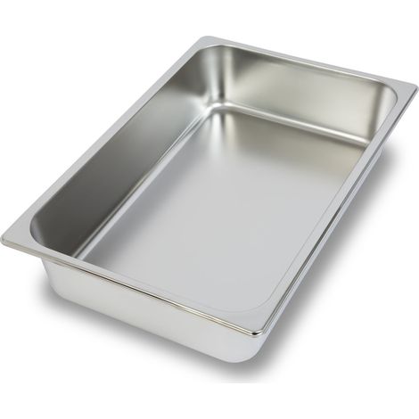 Bac Gastronorm GN 1/1 inox profondeur 100mm, -40° à +300°C, bain-marie, pro – VERTES