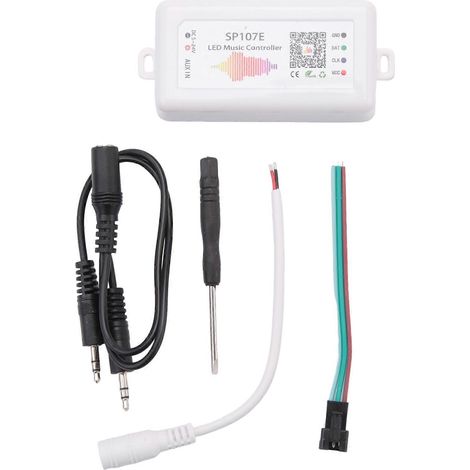 SP107E Bluetooth Smart App LED-Controller WS2811/2812B, LED-Streifen-Dimmer, Musiksteuerung (1/5)
