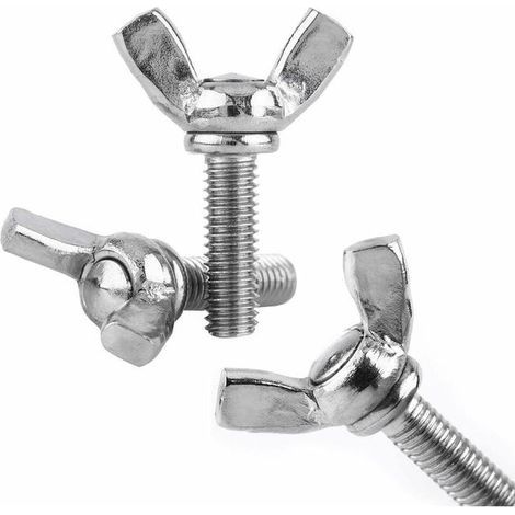 3 écrous à oreilles M6 x 25 mm, avec boulons métriques, vis à oreilles et fixations manuelles. (1/5)