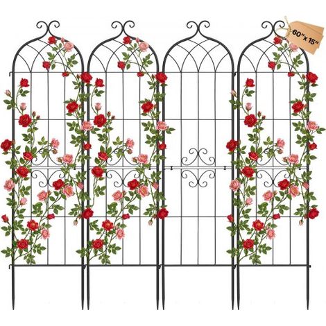 Treillis de Jardin Métal 40 5x152 cm Support de Plante Grimpante (1/5)
