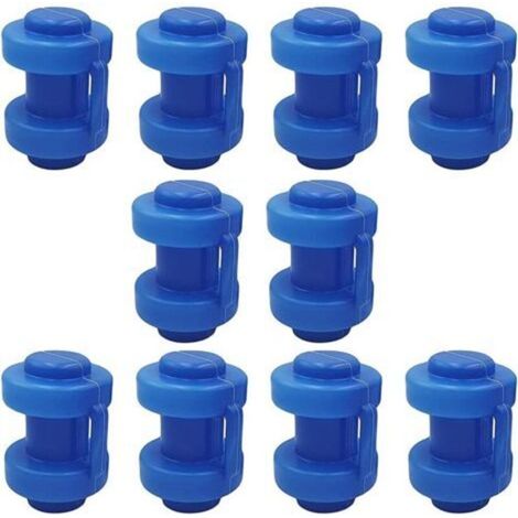 Lot de 10 capuchons de poteau de trampoline, capuchons de poteau de clôture de trampoline durables, capuchon de couverture de trampoline épaissi pour alimentation de trampoline à crochet en filet (ble