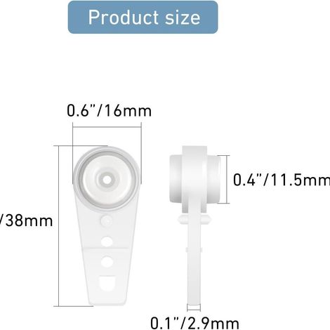 Track H-type ball bearing pulley, white, silent, anti-slip, 40-pack, wear-resistant, durable, for export and retail. (1/5)