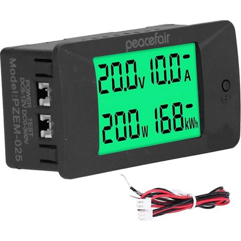 Energiezähler LCD-Digitalanzeige Spannung Strom Leistungsaufnahme Monitor DC 5‐12V PZEM‐025
