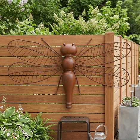 Intricate Nature Dragonfly Garden Wall Art (1/2)