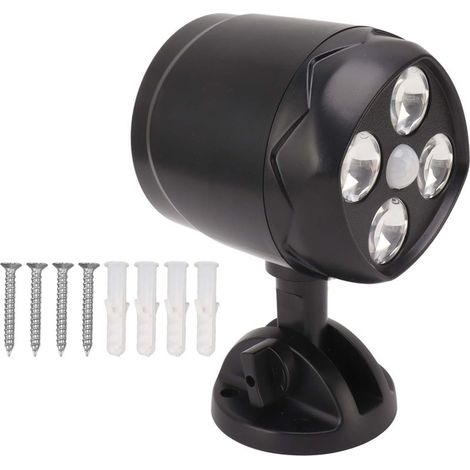Projecteur de Projection rotatif fixé au mur imperméable extérieur de lumière de tache de 4 LED avec le capteur de mouvement pour la cour (1/5)