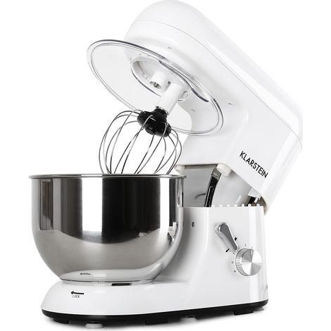 Klarstein Stand Mixer, 5L Food Mixer for Baking with Bowl, 2000W Cake Mixer w/ Beater, Dough Hook, Whisk & Mixing Bowl, 6 Speed Planetary Rotation Kitchen Maker, Electric Mixer for Baking Bread Pastry