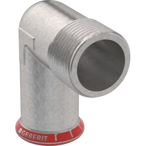Geberit Mapress C-Stahl Übergangswinkel 90° mit Außengewinde, DN 15, dø 18 mm, 21615 (1/5)