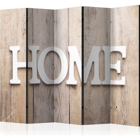 Paravento - Room divider – Home on wooden boards - 225x172 (1/4)
