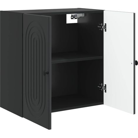 Armadietto a muro Mobiletto a muro Nero 59 x 31 x 60 cm Legno ingegnerizzato DAS170131 (1/5)