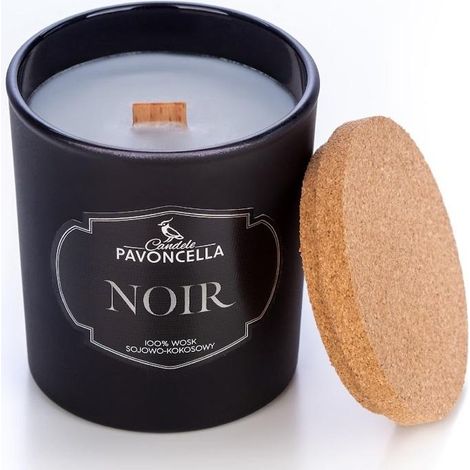 Noir Sojakerze, schwarz, 135 g